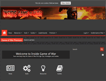 Tablet Screenshot of insidegameofwar.com